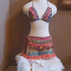 Agua bendita bikini and cover skirt